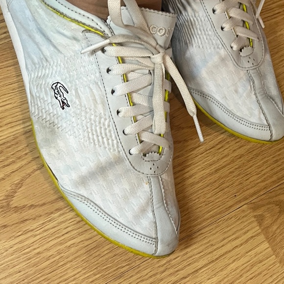 LACOSTE Sport Sneaker Compression Leather Trainer Retro Shoe Travel Compact Gym - Picture 3 of 12